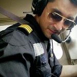 Capt Samarth Singh in the cockpit of a Cessna 172 at Mumbai International Airport.